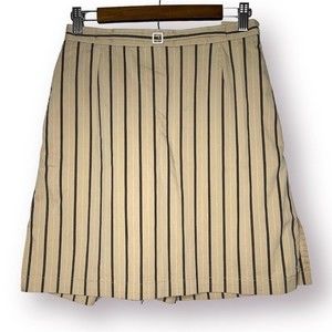 Liz Golf Striped Tan High Rise Skort size 4